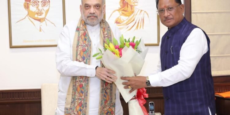 *छत्तीसगढ़ के मुख्यमंत्री विष्णुदेव साय ने केंद्रीय गृहमंत्री से की मुलाकात*